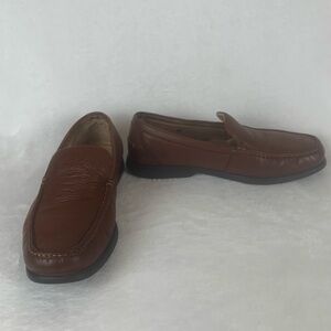 Rockport Men’s Loafers 9.5 M  Brown / Tan‎ Pebbled Leather Mocs Driving Shoes